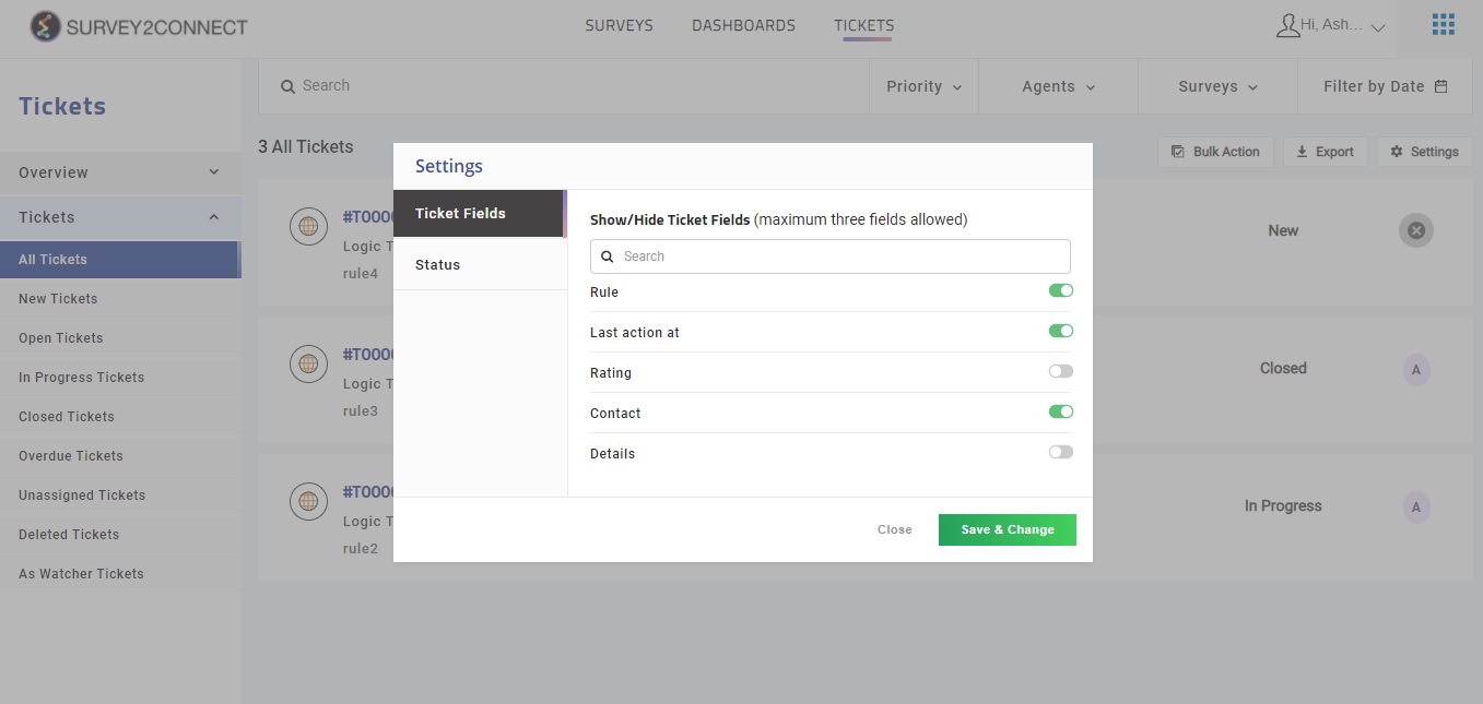Add custom fields in the new module and decide what you see with the ticket details